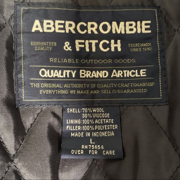 Abercrombie & Fitch Men’s Gray Wool Blend Jacket - Picture 2 of 6